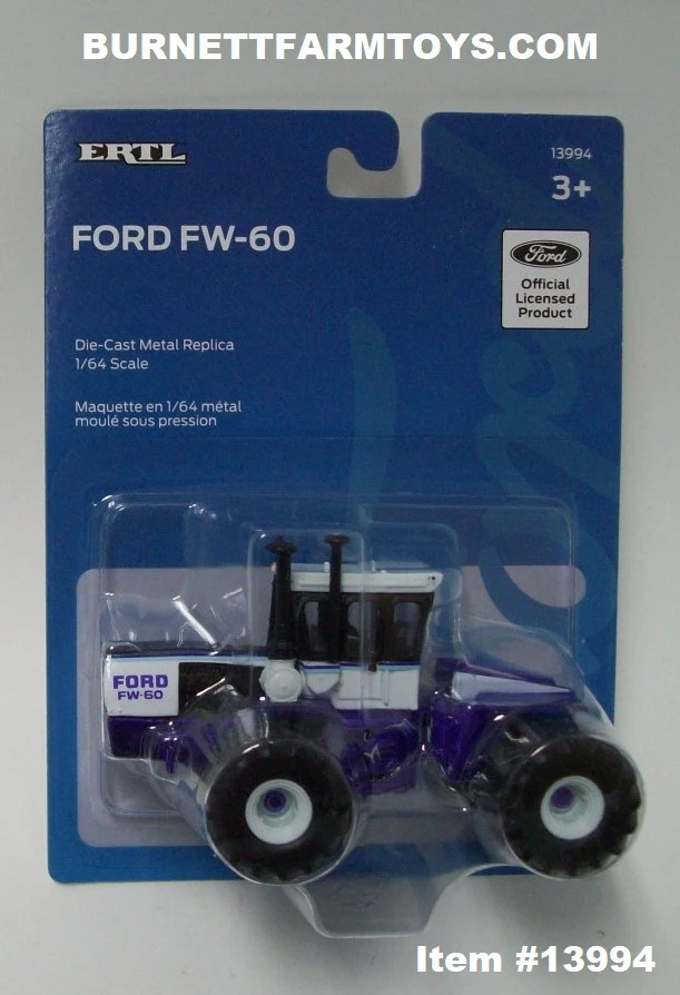 Item #13994 Purple Ford FW-60 Tractor - 1/64 Scale - Ertl / Tomy - Image 5